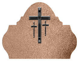 DARAY L 517 BK SH BZ Black 3 Crosses Shimmer Bronze Background